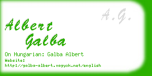 albert galba business card